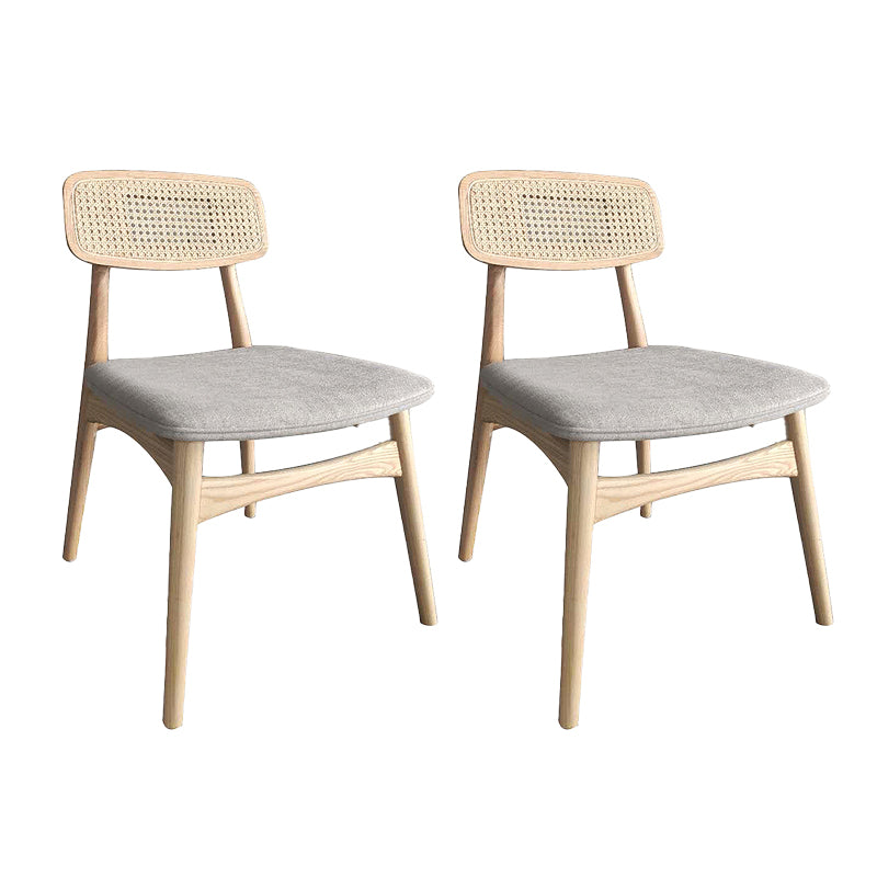 Solid Wood Side Chair Glam Style Indoor Dining Chair (Set of 2) Wood-Light Grey Upholstered Chair(s) 2 Piece Set Clearhalo 'Dining Chairs' 'Dining Tables & Seating' 'dining_chair' 'furn' 'furn_dining_chair' 'Furniture' 'furniture_dining_chair' 'Kitchen & Dining Furniture' 5063485
