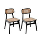 Solid Wood Side Chair Glam Style Indoor Dining Chair (Set of 2) Black Non-Upholstered Chair(s) 2 Piece Set Clearhalo 'Dining Chairs' 'Dining Tables & Seating' 'dining_chair' 'furn' 'furn_dining_chair' 'Furniture' 'furniture_dining_chair' 'Kitchen & Dining Furniture' 5063486