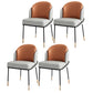 Parsons Side Chair Modern Style Linen Dining Chair for Dining Room Gray-Orange 4 Piece Set Clearhalo 'Dining Chairs' 'Dining Tables & Seating' 'dining_chair' 'furn' 'furn_dining_chair' 'Furniture' 'furniture_dining_chair' 'Kitchen & Dining Furniture' 5063500