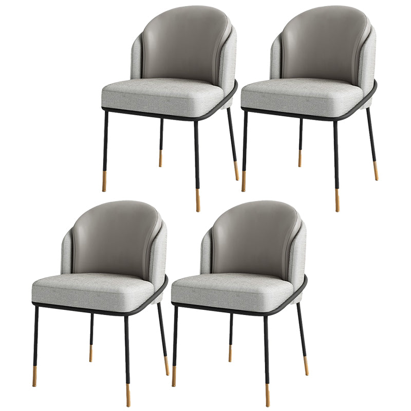 Parsons Side Chair Modern Style Linen Dining Chair for Dining Room Grey 4 Piece Set Clearhalo 'Dining Chairs' 'Dining Tables & Seating' 'dining_chair' 'furn' 'furn_dining_chair' 'Furniture' 'furniture_dining_chair' 'Kitchen & Dining Furniture' 5063504