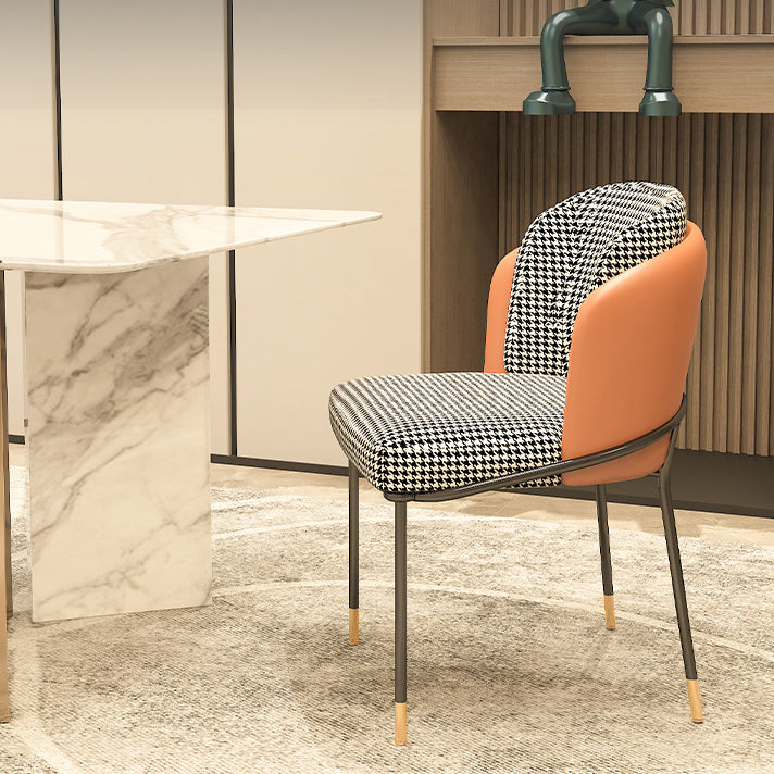 Parsons Side Chair Modern Style Linen Dining Chair for Dining Room Clearhalo 'Dining Chairs' 'Dining Tables & Seating' 'dining_chair' 'furn' 'furn_dining_chair' 'Furniture' 'furniture_dining_chair' 'Kitchen & Dining Furniture' 5063506