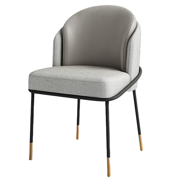 Parsons Side Chair Modern Style Linen Dining Chair for Dining Room Grey 1 Piece Clearhalo 'Dining Chairs' 'Dining Tables & Seating' 'dining_chair' 'furn' 'furn_dining_chair' 'Furniture' 'furniture_dining_chair' 'Kitchen & Dining Furniture' 5063507