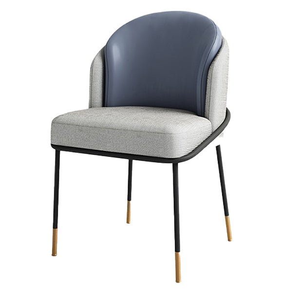 Parsons Side Chair Modern Style Linen Dining Chair for Dining Room Gray-Blue 1 Piece Clearhalo 'Dining Chairs' 'Dining Tables & Seating' 'dining_chair' 'furn' 'furn_dining_chair' 'Furniture' 'furniture_dining_chair' 'Kitchen & Dining Furniture' 5063511