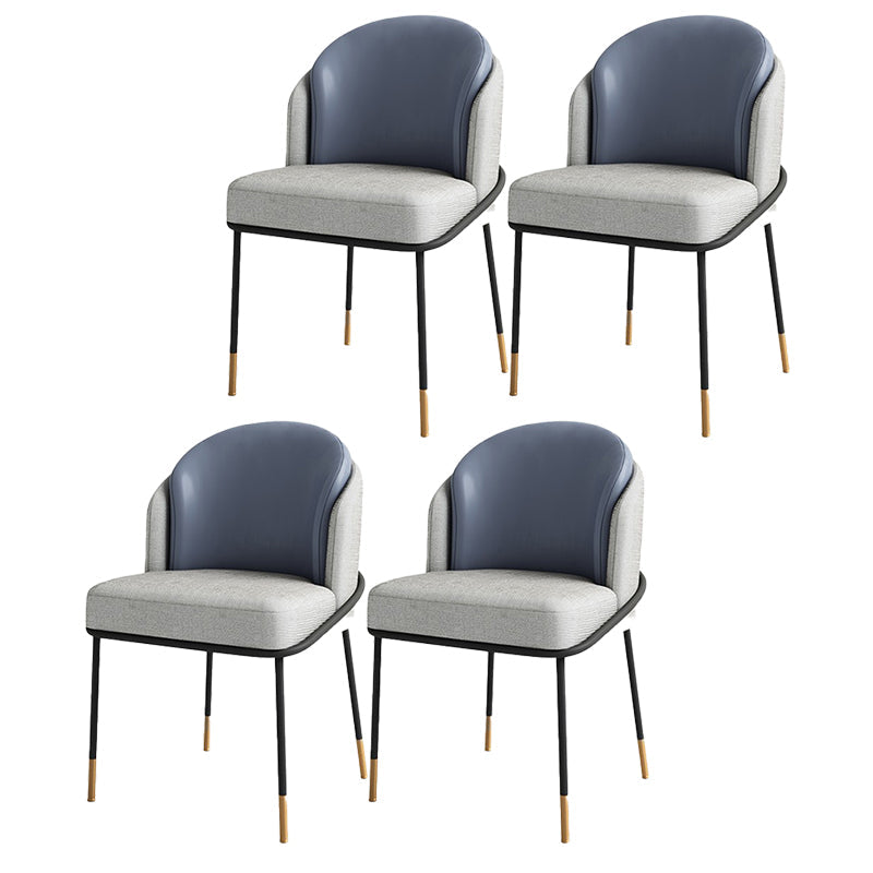 Parsons Side Chair Modern Style Linen Dining Chair for Dining Room Gray-Blue 4 Piece Set Clearhalo 'Dining Chairs' 'Dining Tables & Seating' 'dining_chair' 'furn' 'furn_dining_chair' 'Furniture' 'furniture_dining_chair' 'Kitchen & Dining Furniture' 5063515