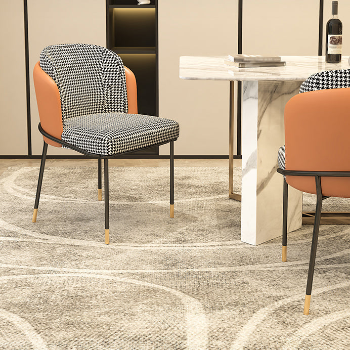 Parsons Side Chair Modern Style Linen Dining Chair for Dining Room Clearhalo 'Dining Chairs' 'Dining Tables & Seating' 'dining_chair' 'furn' 'furn_dining_chair' 'Furniture' 'furniture_dining_chair' 'Kitchen & Dining Furniture' 5063516