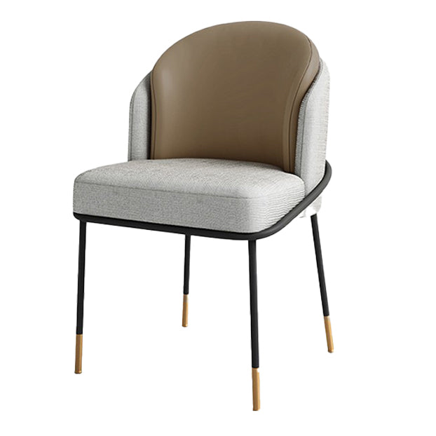 Parsons Side Chair Modern Style Linen Dining Chair for Dining Room Gray Coffee 1 Piece Clearhalo 'Dining Chairs' 'Dining Tables & Seating' 'dining_chair' 'furn' 'furn_dining_chair' 'Furniture' 'furniture_dining_chair' 'Kitchen & Dining Furniture' 5063517