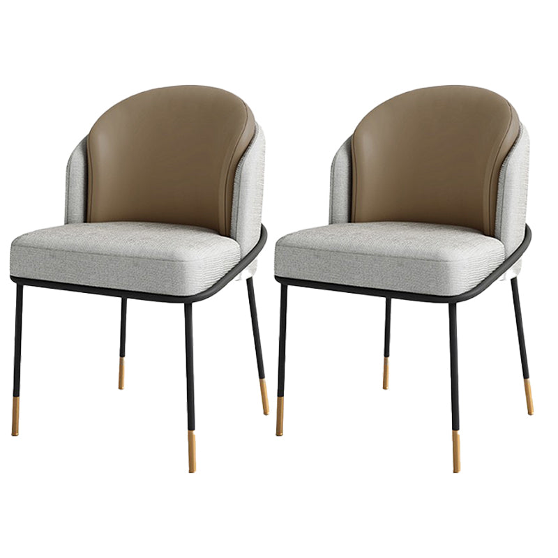 Parsons Side Chair Modern Style Linen Dining Chair for Dining Room Gray Coffee 2 Piece Set Clearhalo 'Dining Chairs' 'Dining Tables & Seating' 'dining_chair' 'furn' 'furn_dining_chair' 'Furniture' 'furniture_dining_chair' 'Kitchen & Dining Furniture' 5063518