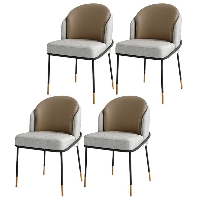 Parsons Side Chair Modern Style Linen Dining Chair for Dining Room Gray Coffee 4 Piece Set Clearhalo 'Dining Chairs' 'Dining Tables & Seating' 'dining_chair' 'furn' 'furn_dining_chair' 'Furniture' 'furniture_dining_chair' 'Kitchen & Dining Furniture' 5063519