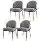 Parsons Side Chair Modern Style Linen Dining Chair for Dining Room Black Gray-White 4 Piece Set Clearhalo 'Dining Chairs' 'Dining Tables & Seating' 'dining_chair' 'furn' 'furn_dining_chair' 'Furniture' 'furniture_dining_chair' 'Kitchen & Dining Furniture' 5063522