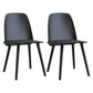 Glam Style Side Chair Plastic Indoor Dining Chair (Set of 2) Black 2 Piece Set Clearhalo 'Dining Chairs' 'Dining Tables & Seating' 'dining_chair' 'furn' 'furn_dining_chair' 'Furniture' 'furniture_dining_chair' 'Kitchen & Dining Furniture' 5063527