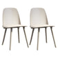 Glam Style Side Chair Plastic Indoor Dining Chair (Set of 2) Grey 2 Piece Set Clearhalo 'Dining Chairs' 'Dining Tables & Seating' 'dining_chair' 'furn' 'furn_dining_chair' 'Furniture' 'furniture_dining_chair' 'Kitchen & Dining Furniture' 5063528