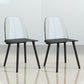 Glam Style Side Chair Plastic Indoor Dining Chair (Set of 2) Black Clear 2 Piece Set Clearhalo 'Dining Chairs' 'Dining Tables & Seating' 'dining_chair' 'furn' 'furn_dining_chair' 'Furniture' 'furniture_dining_chair' 'Kitchen & Dining Furniture' 5063542