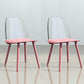 Glam Style Side Chair Plastic Indoor Dining Chair (Set of 2) Pinkish Red 2 Piece Set Clearhalo 'Dining Chairs' 'Dining Tables & Seating' 'dining_chair' 'furn' 'furn_dining_chair' 'Furniture' 'furniture_dining_chair' 'Kitchen & Dining Furniture' 5063548