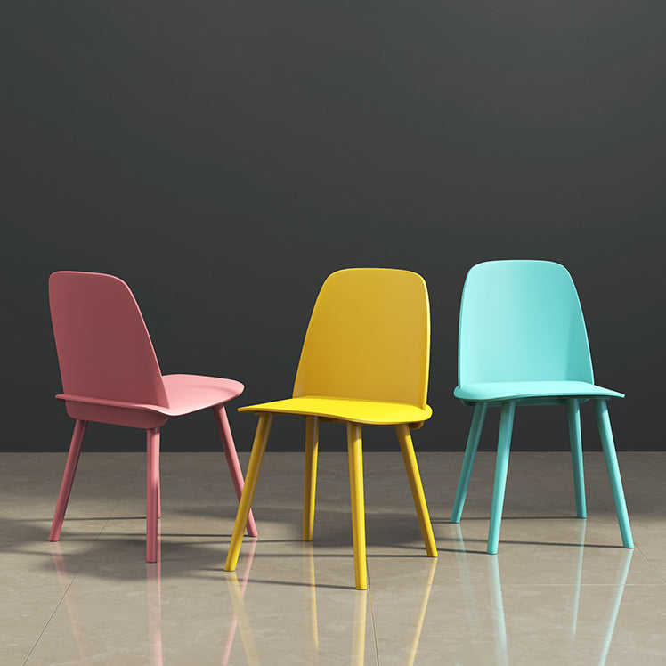 Glam Style Side Chair Plastic Indoor Dining Chair (Set of 2) Clearhalo 'Dining Chairs' 'Dining Tables & Seating' 'dining_chair' 'furn' 'furn_dining_chair' 'Furniture' 'furniture_dining_chair' 'Kitchen & Dining Furniture' 5063550