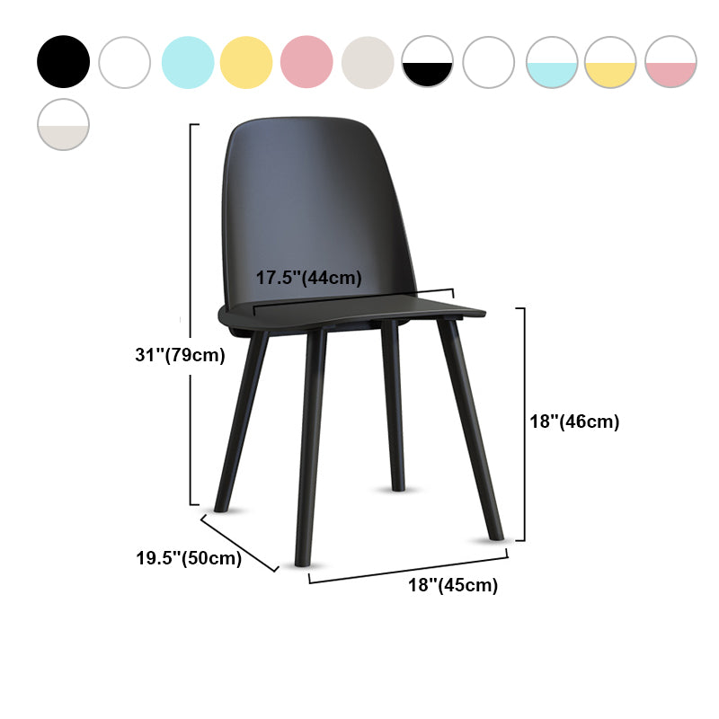 Glam Style Side Chair Plastic Indoor Dining Chair (Set of 2) Clearhalo 'Dining Chairs' 'Dining Tables & Seating' 'dining_chair' 'furn' 'furn_dining_chair' 'Furniture' 'furniture_dining_chair' 'Kitchen & Dining Furniture' 5063553
