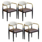 Modern Arm Chair Leather Open Back Dining Chair for Dining Room Coffee 4 Piece Set Clearhalo 'Dining Chairs' 'Dining Tables & Seating' 'dining_chair' 'furn' 'furn_dining_chair' 'Furniture' 'furniture_dining_chair' 'Kitchen & Dining Furniture' 5063597