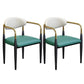 Modern Arm Chair Leather Open Back Dining Chair for Dining Room Green 2 Piece Set Clearhalo 'Dining Chairs' 'Dining Tables & Seating' 'dining_chair' 'furn' 'furn_dining_chair' 'Furniture' 'furniture_dining_chair' 'Kitchen & Dining Furniture' 5063616