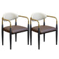 Modern Arm Chair Leather Open Back Dining Chair for Dining Room Coffee 2 Piece Set Clearhalo 'Dining Chairs' 'Dining Tables & Seating' 'dining_chair' 'furn' 'furn_dining_chair' 'Furniture' 'furniture_dining_chair' 'Kitchen & Dining Furniture' 5063617