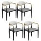 Modern Arm Chair Leather Open Back Dining Chair for Dining Room Grey 4 Piece Set Clearhalo 'Dining Chairs' 'Dining Tables & Seating' 'dining_chair' 'furn' 'furn_dining_chair' 'Furniture' 'furniture_dining_chair' 'Kitchen & Dining Furniture' 5063618