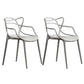Contemporary Style Dining Armchair Plastic Open Back Dining Chair Light Gray 2 Piece Set Clearhalo 'Dining Chairs' 'Dining Tables & Seating' 'dining_chair' 'furn' 'furn_dining_chair' 'Furniture' 'furniture_dining_chair' 'Kitchen & Dining Furniture' 5063639