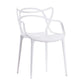 Contemporary Style Dining Armchair Plastic Open Back Dining Chair White 1 Piece Clearhalo 'Dining Chairs' 'Dining Tables & Seating' 'dining_chair' 'furn' 'furn_dining_chair' 'Furniture' 'furniture_dining_chair' 'Kitchen & Dining Furniture' 5063643