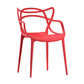 Contemporary Style Dining Armchair Plastic Open Back Dining Chair Red 1 Piece Clearhalo 'Dining Chairs' 'Dining Tables & Seating' 'dining_chair' 'furn' 'furn_dining_chair' 'Furniture' 'furniture_dining_chair' 'Kitchen & Dining Furniture' 5063649