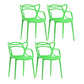 Contemporary Style Dining Armchair Plastic Open Back Dining Chair Green 4 Piece Set Clearhalo 'Dining Chairs' 'Dining Tables & Seating' 'dining_chair' 'furn' 'furn_dining_chair' 'Furniture' 'furniture_dining_chair' 'Kitchen & Dining Furniture' 5063662