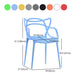 Contemporary Style Dining Armchair Plastic Open Back Dining Chair Clearhalo 'Dining Chairs' 'Dining Tables & Seating' 'dining_chair' 'furn' 'furn_dining_chair' 'Furniture' 'furniture_dining_chair' 'Kitchen & Dining Furniture' 5063666
