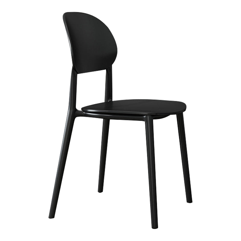 Contemporary Style Side Chair Plastic Open Back Dining Side Chair Black 1 Piece Clearhalo 'Dining Chairs' 'Dining Tables & Seating' 'dining_chair' 'furn' 'furn_dining_chair' 'Furniture' 'furniture_dining_chair' 'Kitchen & Dining Furniture' 5064633