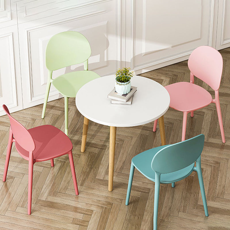 Contemporary Style Side Chair Plastic Open Back Dining Side Chair Clearhalo 'Dining Chairs' 'Dining Tables & Seating' 'dining_chair' 'furn' 'furn_dining_chair' 'Furniture' 'furniture_dining_chair' 'Kitchen & Dining Furniture' 5064636