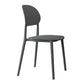 Contemporary Style Side Chair Plastic Open Back Dining Side Chair Grey 1 Piece Clearhalo 'Dining Chairs' 'Dining Tables & Seating' 'dining_chair' 'furn' 'furn_dining_chair' 'Furniture' 'furniture_dining_chair' 'Kitchen & Dining Furniture' 5064639