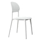 Contemporary Style Side Chair Plastic Open Back Dining Side Chair White 1 Piece Clearhalo 'Dining Chairs' 'Dining Tables & Seating' 'dining_chair' 'furn' 'furn_dining_chair' 'Furniture' 'furniture_dining_chair' 'Kitchen & Dining Furniture' 5064645