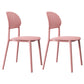 Contemporary Style Side Chair Plastic Open Back Dining Side Chair Pink 2 Piece Set Clearhalo 'Dining Chairs' 'Dining Tables & Seating' 'dining_chair' 'furn' 'furn_dining_chair' 'Furniture' 'furniture_dining_chair' 'Kitchen & Dining Furniture' 5064652