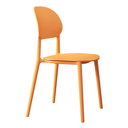 Contemporary Style Side Chair Plastic Open Back Dining Side Chair Orange 1 Piece Clearhalo 'Dining Chairs' 'Dining Tables & Seating' 'dining_chair' 'furn' 'furn_dining_chair' 'Furniture' 'furniture_dining_chair' 'Kitchen & Dining Furniture' 5064657