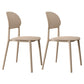 Contemporary Style Side Chair Plastic Open Back Dining Side Chair Brown 2 Piece Set Clearhalo 'Dining Chairs' 'Dining Tables & Seating' 'dining_chair' 'furn' 'furn_dining_chair' 'Furniture' 'furniture_dining_chair' 'Kitchen & Dining Furniture' 5064661