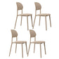 Contemporary Style Side Chair Plastic Open Back Dining Side Chair Brown 4 Piece Set Clearhalo 'Dining Chairs' 'Dining Tables & Seating' 'dining_chair' 'furn' 'furn_dining_chair' 'Furniture' 'furniture_dining_chair' 'Kitchen & Dining Furniture' 5064662