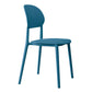 Contemporary Style Side Chair Plastic Open Back Dining Side Chair Blue 1 Piece Clearhalo 'Dining Chairs' 'Dining Tables & Seating' 'dining_chair' 'furn' 'furn_dining_chair' 'Furniture' 'furniture_dining_chair' 'Kitchen & Dining Furniture' 5064663