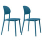 Contemporary Style Side Chair Plastic Open Back Dining Side Chair Blue 2 Piece Set Clearhalo 'Dining Chairs' 'Dining Tables & Seating' 'dining_chair' 'furn' 'furn_dining_chair' 'Furniture' 'furniture_dining_chair' 'Kitchen & Dining Furniture' 5064664