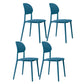 Contemporary Style Side Chair Plastic Open Back Dining Side Chair Blue 4 Piece Set Clearhalo 'Dining Chairs' 'Dining Tables & Seating' 'dining_chair' 'furn' 'furn_dining_chair' 'Furniture' 'furniture_dining_chair' 'Kitchen & Dining Furniture' 5064665