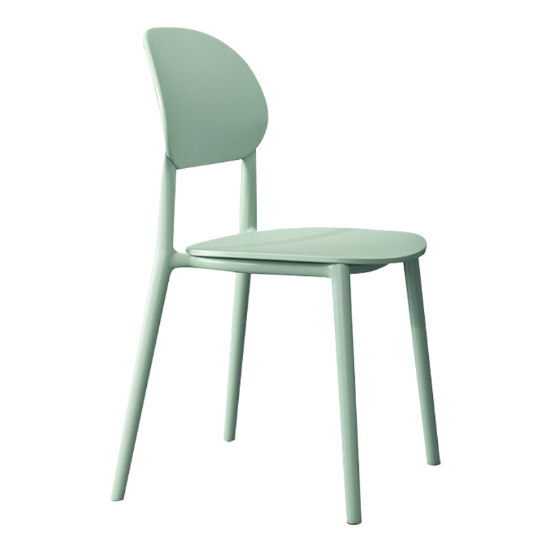 Contemporary Style Side Chair Plastic Open Back Dining Side Chair Lake Blue 1 Piece Clearhalo 'Dining Chairs' 'Dining Tables & Seating' 'dining_chair' 'furn' 'furn_dining_chair' 'Furniture' 'furniture_dining_chair' 'Kitchen & Dining Furniture' 5064666