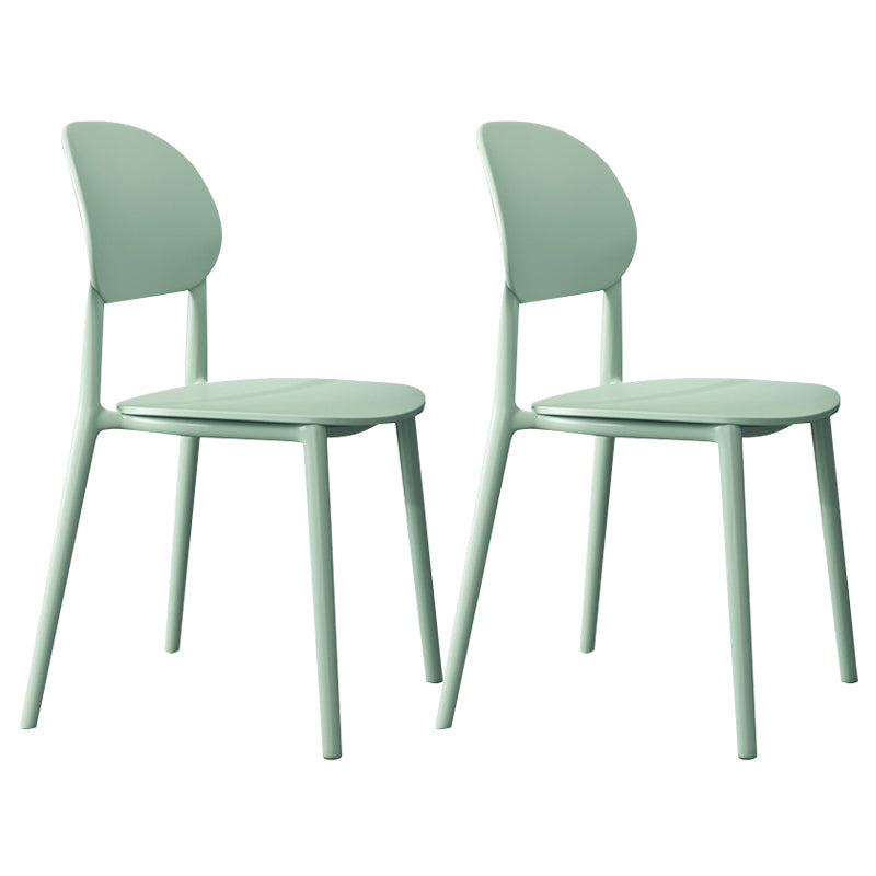Contemporary Style Side Chair Plastic Open Back Dining Side Chair Lake Blue 2 Piece Set Clearhalo 'Dining Chairs' 'Dining Tables & Seating' 'dining_chair' 'furn' 'furn_dining_chair' 'Furniture' 'furniture_dining_chair' 'Kitchen & Dining Furniture' 5064667