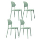 Contemporary Style Side Chair Plastic Open Back Dining Side Chair Lake Blue 4 Piece Set Clearhalo 'Dining Chairs' 'Dining Tables & Seating' 'dining_chair' 'furn' 'furn_dining_chair' 'Furniture' 'furniture_dining_chair' 'Kitchen & Dining Furniture' 5064668