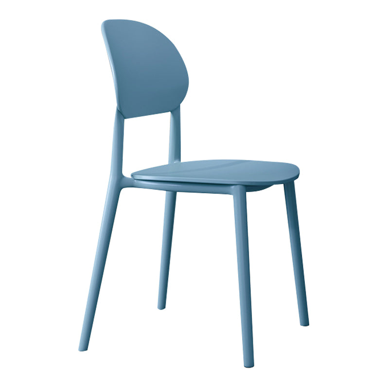 Contemporary Style Side Chair Plastic Open Back Dining Side Chair Ocean Blue 1 Piece Clearhalo 'Dining Chairs' 'Dining Tables & Seating' 'dining_chair' 'furn' 'furn_dining_chair' 'Furniture' 'furniture_dining_chair' 'Kitchen & Dining Furniture' 5064669