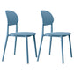 Contemporary Style Side Chair Plastic Open Back Dining Side Chair Ocean Blue 2 Piece Set Clearhalo 'Dining Chairs' 'Dining Tables & Seating' 'dining_chair' 'furn' 'furn_dining_chair' 'Furniture' 'furniture_dining_chair' 'Kitchen & Dining Furniture' 5064670
