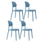 Contemporary Style Side Chair Plastic Open Back Dining Side Chair Ocean Blue 4 Piece Set Clearhalo 'Dining Chairs' 'Dining Tables & Seating' 'dining_chair' 'furn' 'furn_dining_chair' 'Furniture' 'furniture_dining_chair' 'Kitchen & Dining Furniture' 5064671
