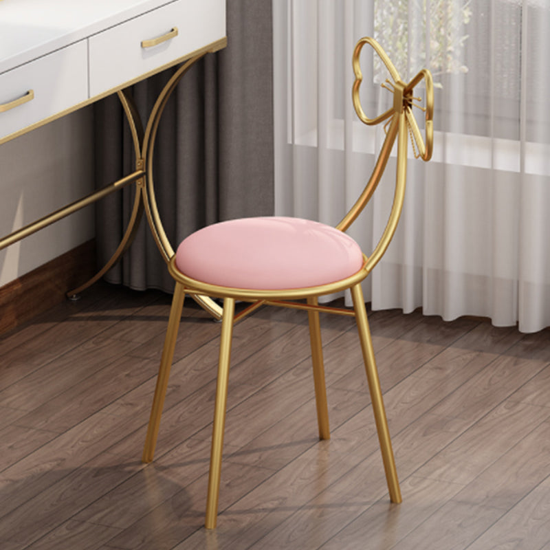 Upholstered Dining Chair Glam Style Open Back Dining Room Chair for Indoor Clearhalo 'Dining Chairs' 'Dining Tables & Seating' 'dining_chair' 'furn' 'furn_dining_chair' 'Furniture' 'furniture_dining_chair' 'Kitchen & Dining Furniture' 5064680