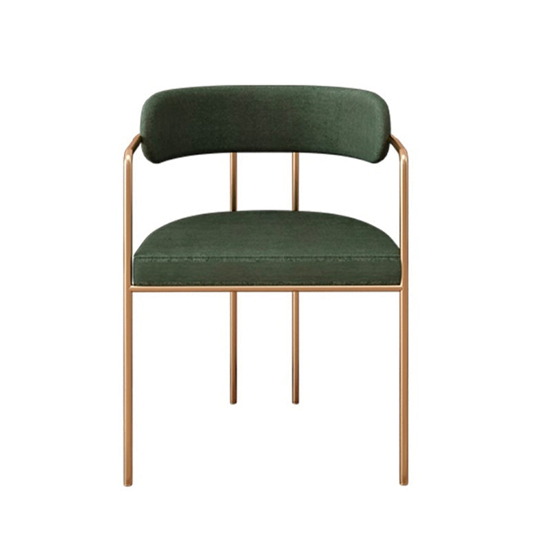 Upholstered Dining Chair Glam Style Open Back Dining Room Chair for Indoor Clearhalo 'Dining Chairs' 'Dining Tables & Seating' 'dining_chair' 'furn' 'furn_dining_chair' 'Furniture' 'furniture_dining_chair' 'Kitchen & Dining Furniture' 5064682