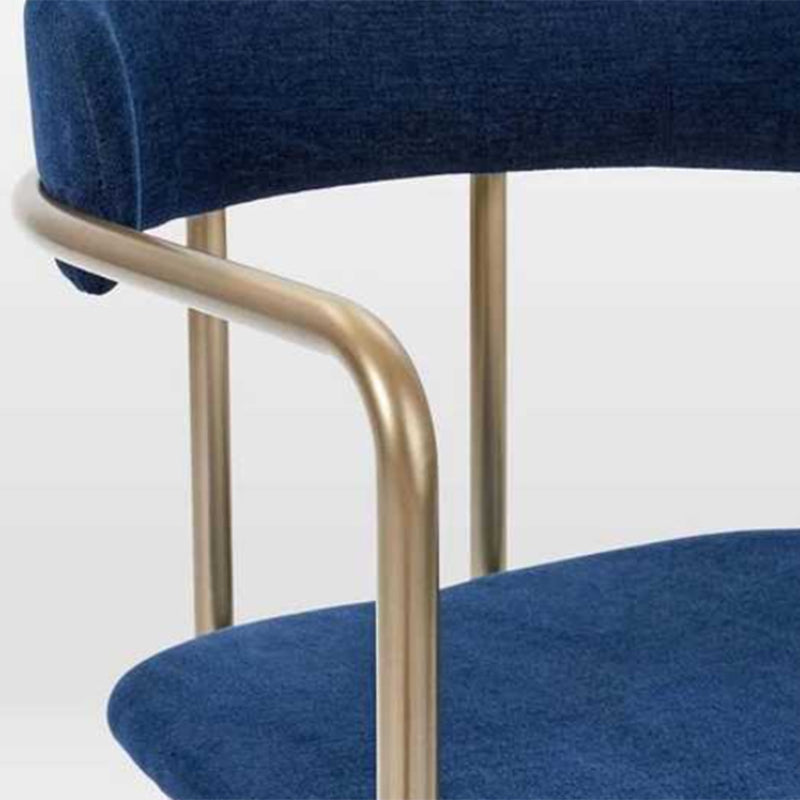 Upholstered Dining Chair Glam Style Open Back Dining Room Chair for Indoor Clearhalo 'Dining Chairs' 'Dining Tables & Seating' 'dining_chair' 'furn' 'furn_dining_chair' 'Furniture' 'furniture_dining_chair' 'Kitchen & Dining Furniture' 5064684