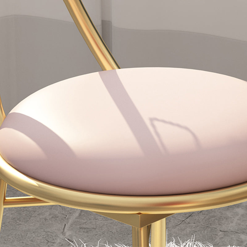 Upholstered Dining Chair Glam Style Open Back Dining Room Chair for Indoor Clearhalo 'Dining Chairs' 'Dining Tables & Seating' 'dining_chair' 'furn' 'furn_dining_chair' 'Furniture' 'furniture_dining_chair' 'Kitchen & Dining Furniture' 5064688