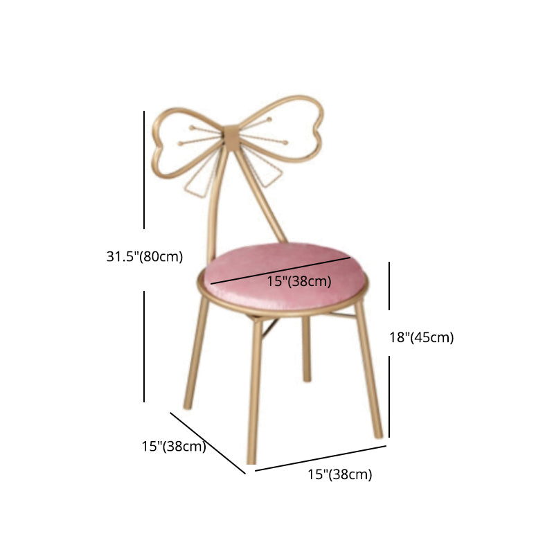 Upholstered Dining Chair Glam Style Open Back Dining Room Chair for Indoor Clearhalo 'Dining Chairs' 'Dining Tables & Seating' 'dining_chair' 'furn' 'furn_dining_chair' 'Furniture' 'furniture_dining_chair' 'Kitchen & Dining Furniture' 5064693